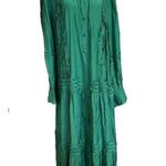 Buxom Curvy Maxi Dress Button Up Tiered Layered Ruffles Sz 3X Boho NWOT READ Green Photo 4
