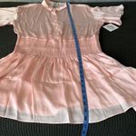 Sage Collective NWT mini dress 12 smocked waist pale, blush pink short sleeve Photo 9