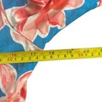 Heyton floral wrap dress small blue orange short sleeve Pink Photo 5