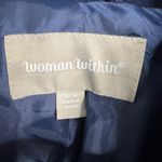 Woman Within ‎ Women's 30W Winter Car Coat Wool Navy Blue Full Button Plus NWOT Photo 1