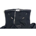 Lulus Motorcycle Black Rayon Jacket Retro Exposed Zippers XS 60s Bikercore Photo 5