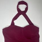 Oboe Burgundy Halter Asymmetrical Front Pullover Mini Dress Barbiecore Sexy Sm Red Photo 7