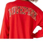 PINK Plaid Logo Victoria's Secret Long Sleeved Red Large EUC Christmas spirit Photo 1