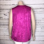 Fashion Bug NWT Size 2X Magenta Ruffle Neckline Ruched Side Tank Top Blouse Photo 3