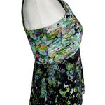 Shoshanna Pleated Bodice Monet Watercolor Print Blouse Top Multicolor Size 0 Photo 1