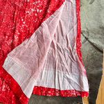 Vintage Red Batik Cotton Tie Skirt Size XS Photo 2