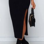 SheIn Black Midi Skirt with slit Photo 1