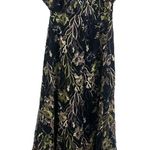 JS Collections  Draped Sleeve Cold Shoulder Embroidered Semi Formal Midi Dress 2 Photo 6