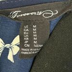 Forever 21 Navy & White Bow Illusion Skater Mini A Line Womens Dress Size M Indie Photo 6