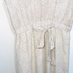 Sienna Sky NWT Cream & Brown Dot Animal Print Tie Waist Midi Dress Photo 3