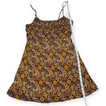 Urban Outfitters  Kamaryn Printed Mini Dress Brown Floral Boho 70s Sz Medium Photo 13