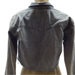 ALLSAINTS Size Small Faded Blue Chambray Denim Snap Top. Preloved Photo 3