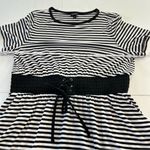 Torrid  Black‎ White Stripes Smocked Tie Waist Pockets Jersey T Shirt Dress 1X Photo 10