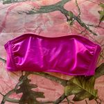 Wild Fable y2k sexy shiny hot pink fuchsia purple strapless bandeau bra / bikini top Photo 5