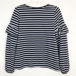 Old Navy  Ruffled Sleeves Striped Sweater Size Medium Photo 6