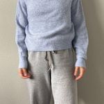 White House | Black Market Blue Fuzzy Turtleneck Sweater Photo 0