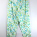 Gap Womens Vintage Pants Cropped High Waist Floral Blue Green Tapered Size 10 Photo 1
