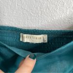 Thirty Thirty LA Teal Puff Sleeve Satin Mini Dress Size Large Blue Photo 2