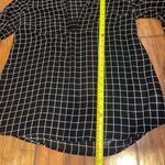 Motherhood Maternity Black and White Grid Pattern semi sheer blouse top shirt L Photo 3