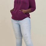 Torrid  Purple Athletic Hooded Sweatshirt  Photo 0