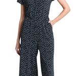 NWOT Clara Sun Woo Crop Jumpsuit Black White Dot Size Petite Small Photo 0