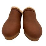 Style & Co  Faux Leather Brown Sherpa Lined Slip On Clogs Size 11 Photo 1