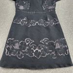 Reiss  Womens Tinley Dress 8 Black Panel Lace Short Sleeve A-Line Mini Funeral Photo 4