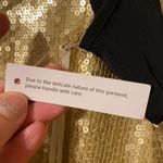 Chelsea28 NWT Nordstrom gold sequin contrast cami, size small Photo 10