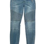 Sapphire Ink  Blue Skinny Jeans with Zipper Details Photo 0