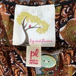 Anthropologie  Fig And Flower Maxi Dress L Petite Multi Paisley Sheer Tiered Boho Photo 9