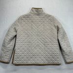 Lands' End Quilted Snap Pullover Jacket Primaloft Lightweight Beige S Photo 8