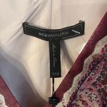 BCBGMAXAZRIA NWT BCBG Max Azria - Purple Boho Printed Wrap Dress W/ Ruffles Sz XXS Photo 4