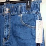 Lizard Thicket  large denim paper bag skirt new stretchy waist zip button closure Photo 1