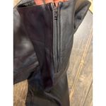 EXPRESS NWT Black Genuine Leather Flare Pants SZ 7/8 Side Zip Lined Bootcut Y2K Photo 9