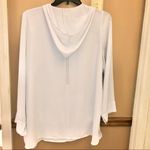 Soft Surroundings  Lightweight Hooded Half Zip Hoodie White‎ 1X Photo 1