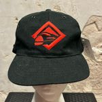 Marlboro Vintage Unlimited Train Red Embroidered Black Adjustable Cap Hat 90s Photo 0