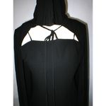 NWT New $700 Womens 42 6 Designer Italy Costume National Blouse Black Layer Cape Photo 2