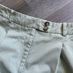 Topshop Pleated High Rise Pants Sage Green US 6 Cropped Photo 3