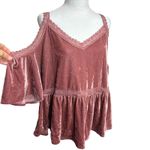 City Streets Cold Shoulder Top Plus Size 1X Velvet Holiday Babydoll Y2K Photo 1