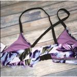 Mossimo Supply Co Mossimo Purple Floral Bikini Top Photo 3