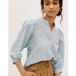 Anthropologie Pilcro The Bella Femme Buttondown in Blue Photo 0