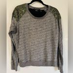 Scotch & Soda Maison Scotch Chapeau Mixed Media Sequin Sweatshirt Grey Size 2 Photo 2