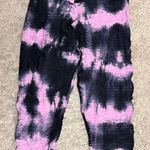 Booty By Brabants  Pink Black Tie Dye Textured Leggings EUC S Photo 0