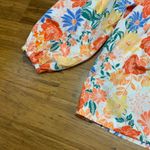 Sugar Lips Womens Floral Off Shoulder Square Neck Ruffle Sleeve Blouse Top Medium Photo 2