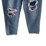 American Eagle American‎ Eagle Women's Size 8 Mom Plaid Patch Distressed Straight Jeans Photo 2