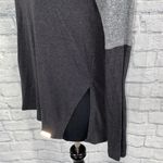 Champion color block Longsleeve Crewneck top w/one side slit black/grey sz Small Photo 2