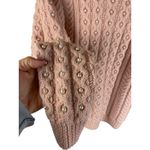 Vintage 80’s‎ STUDIO Pink Cable Knit Pearl Embellished Wool Sweater Size Medium Photo 2