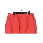 J.Crew  Knee Length Pencil Cotton Stretch Skirt Back Zip Slit 12 Coral Orange Photo 4