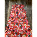 Smith and Quinn Floral Golf Midi Dress Large Ruffle Coral Preppy Heritage Sports Pink Photo 5