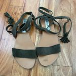Steve Madden Kaara Strappy Olive Tie Up Sandals Photo 1